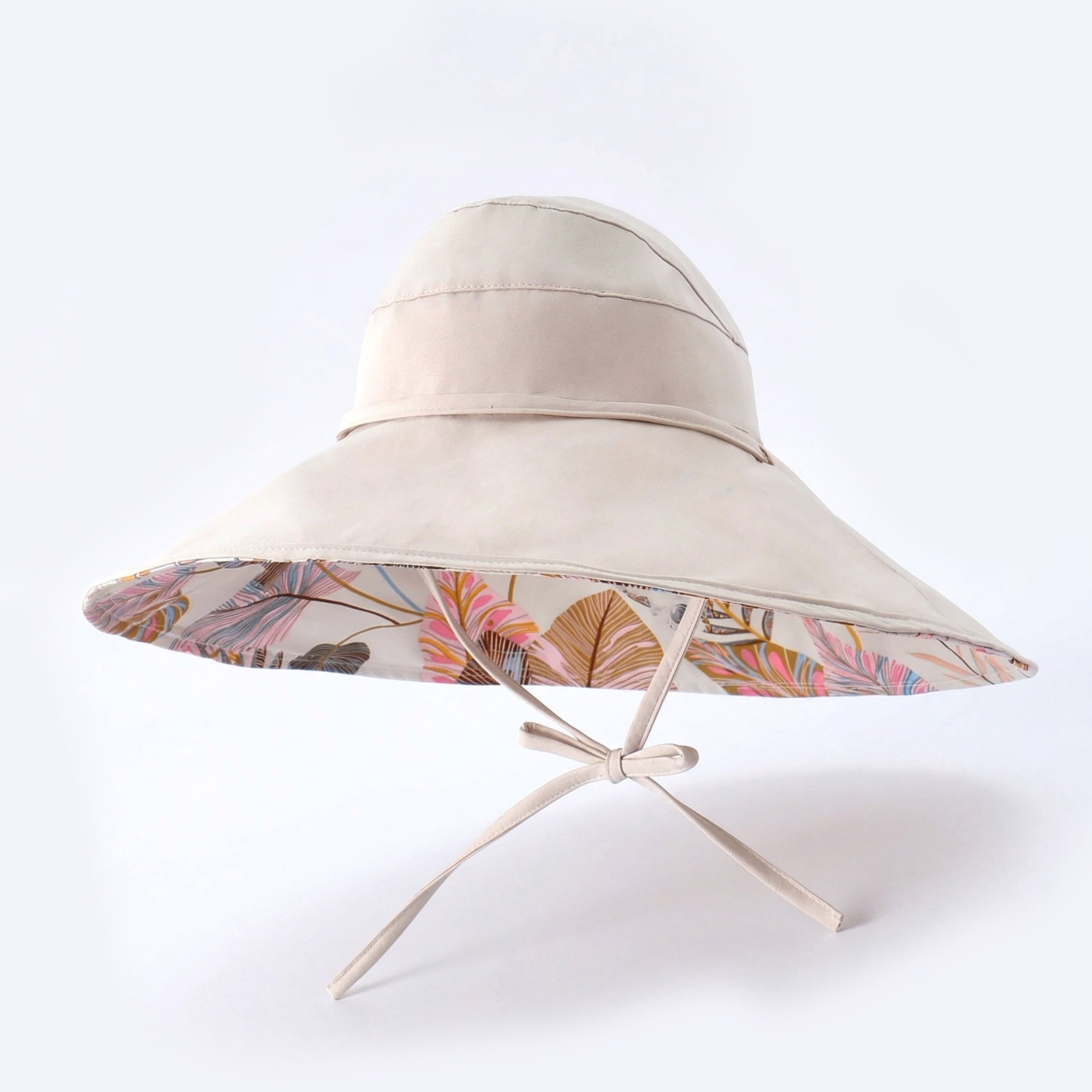 Anna-Kaci Women's Reversible Wide Brim Sun Hat UV Protection Floral Print Beach Outdoor Bucket Hat