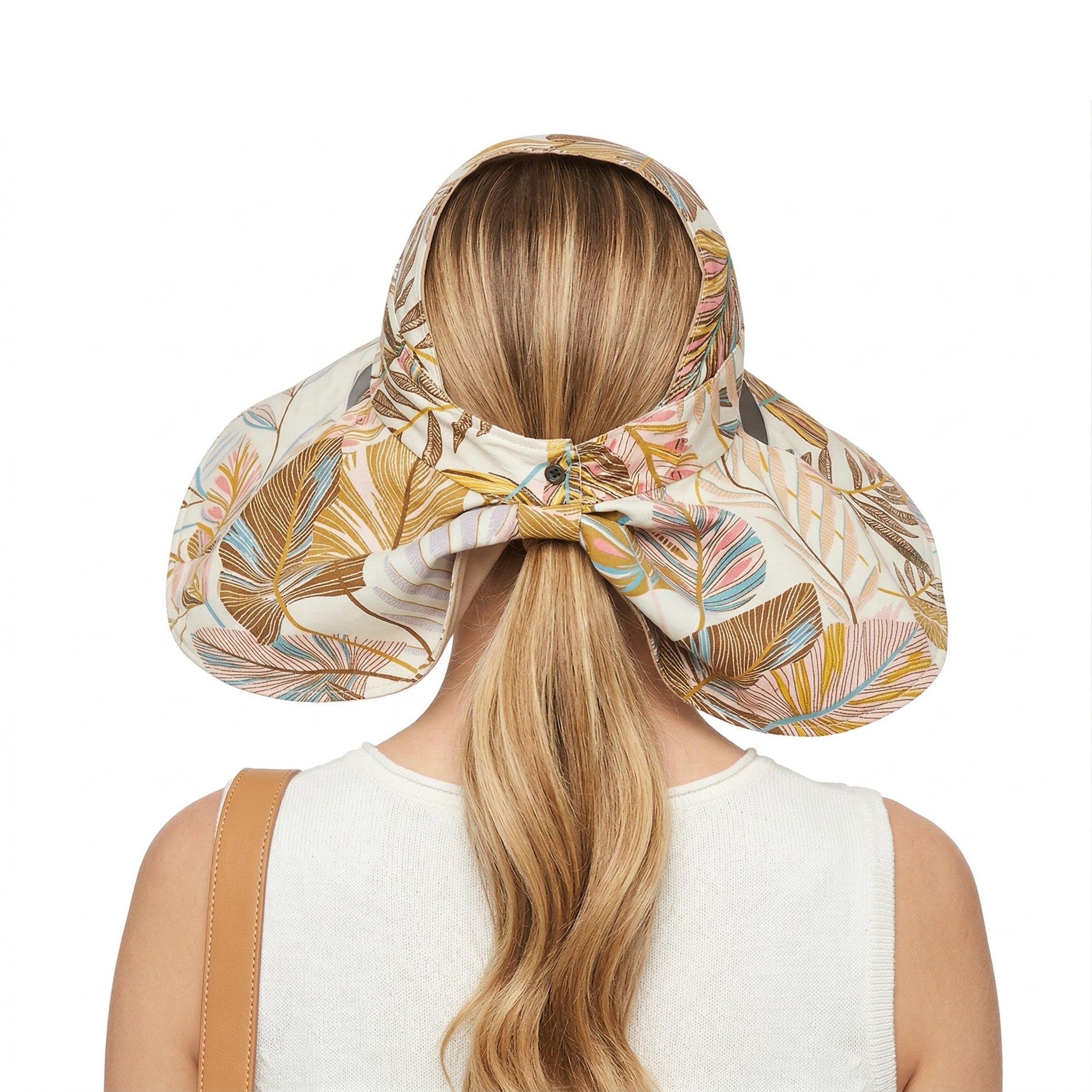 Anna-Kaci Women's Reversible Wide Brim Sun Hat UV Protection Floral Print Beach Outdoor Bucket Hat