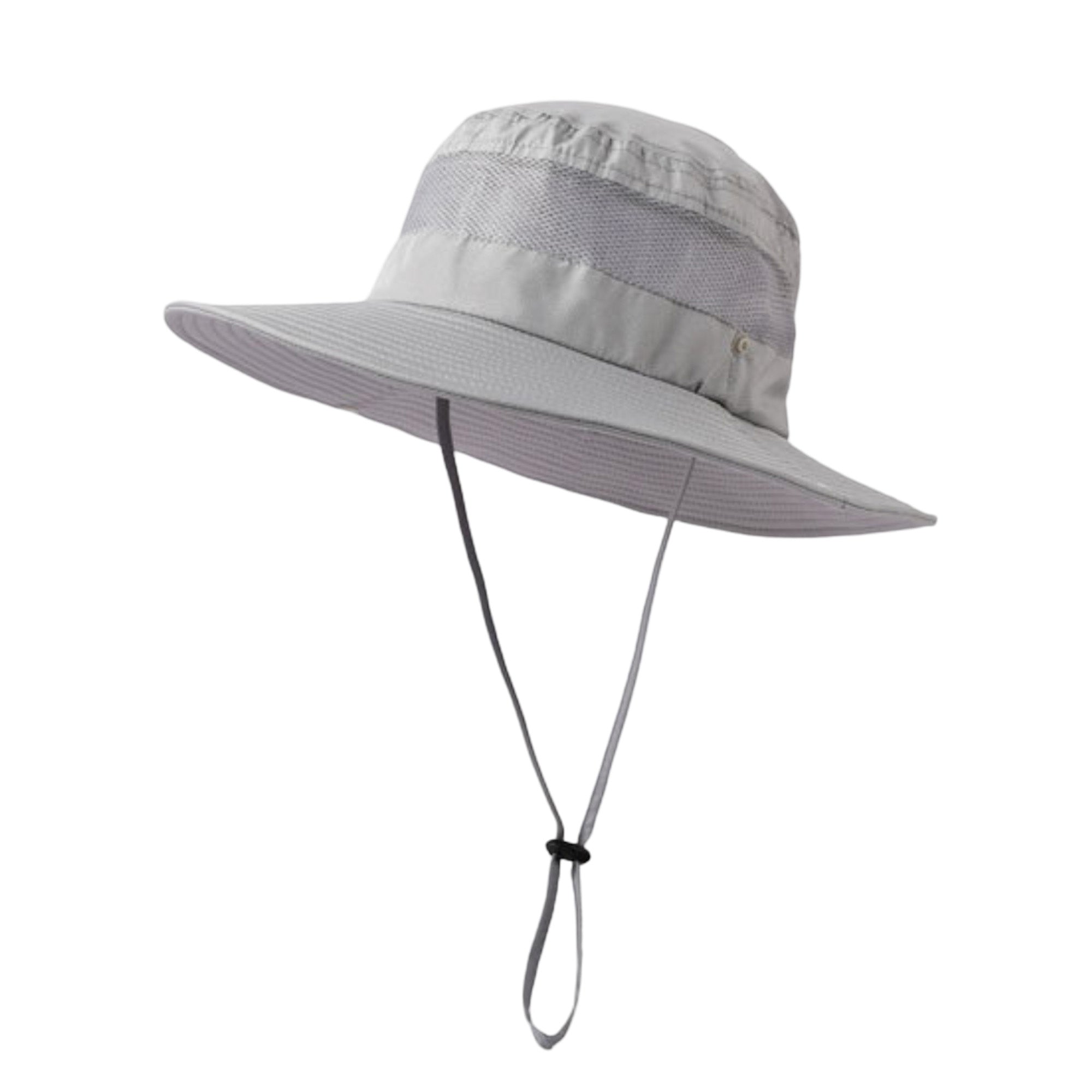 Anna-Kaci Women Wide Brim Sun Hat with Ponytail Opening Adjustable Chin Strap Breathable Mesh Panel