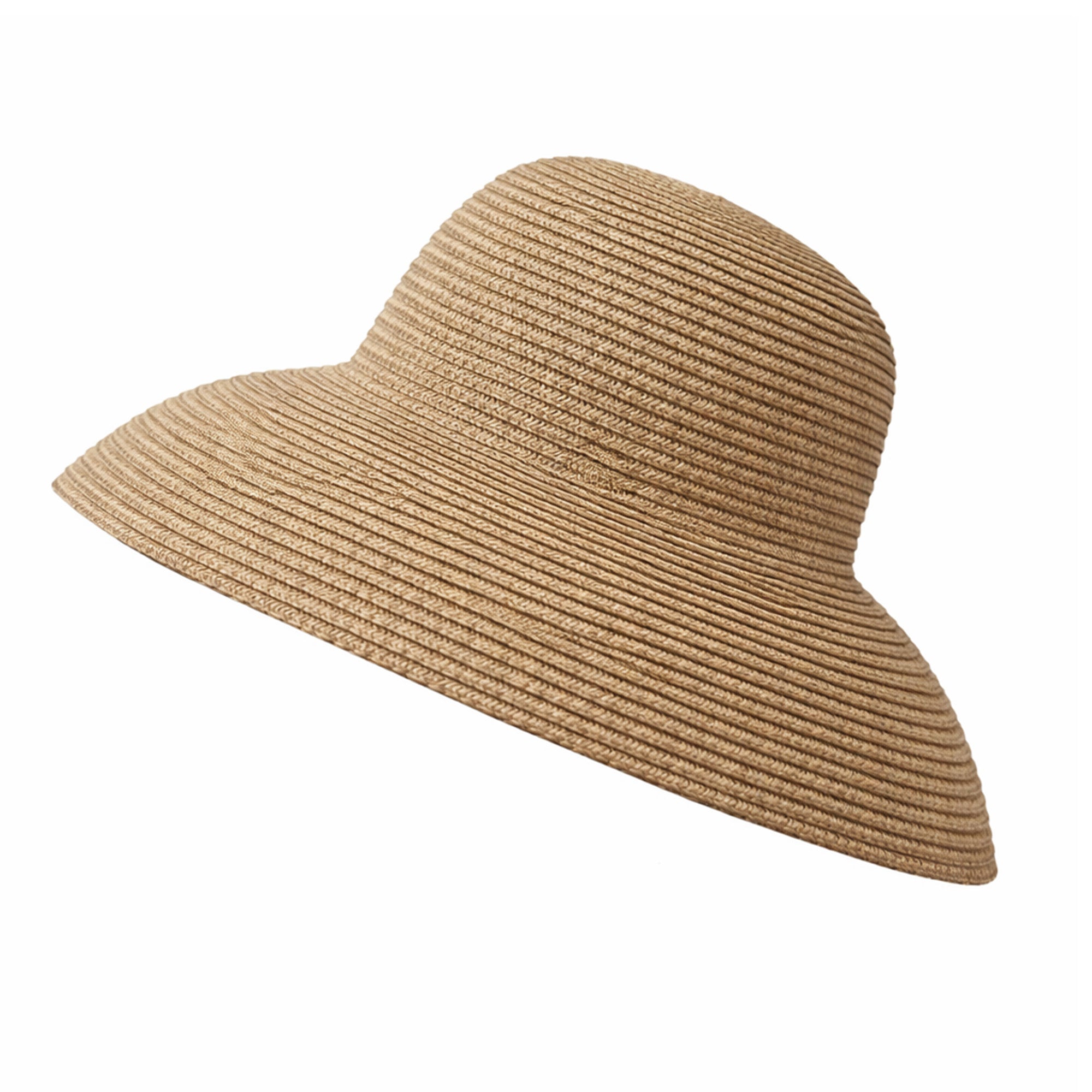 Anna-Kaci Women Wide Brim Bucket Hat Lightweight Woven Sun Hat Classic Solid Casual Hat