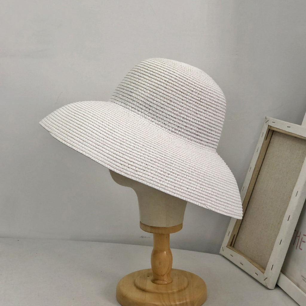 Anna-Kaci Women Wide Brim Bucket Hat Lightweight Woven Sun Hat Classic Solid Casual Hat