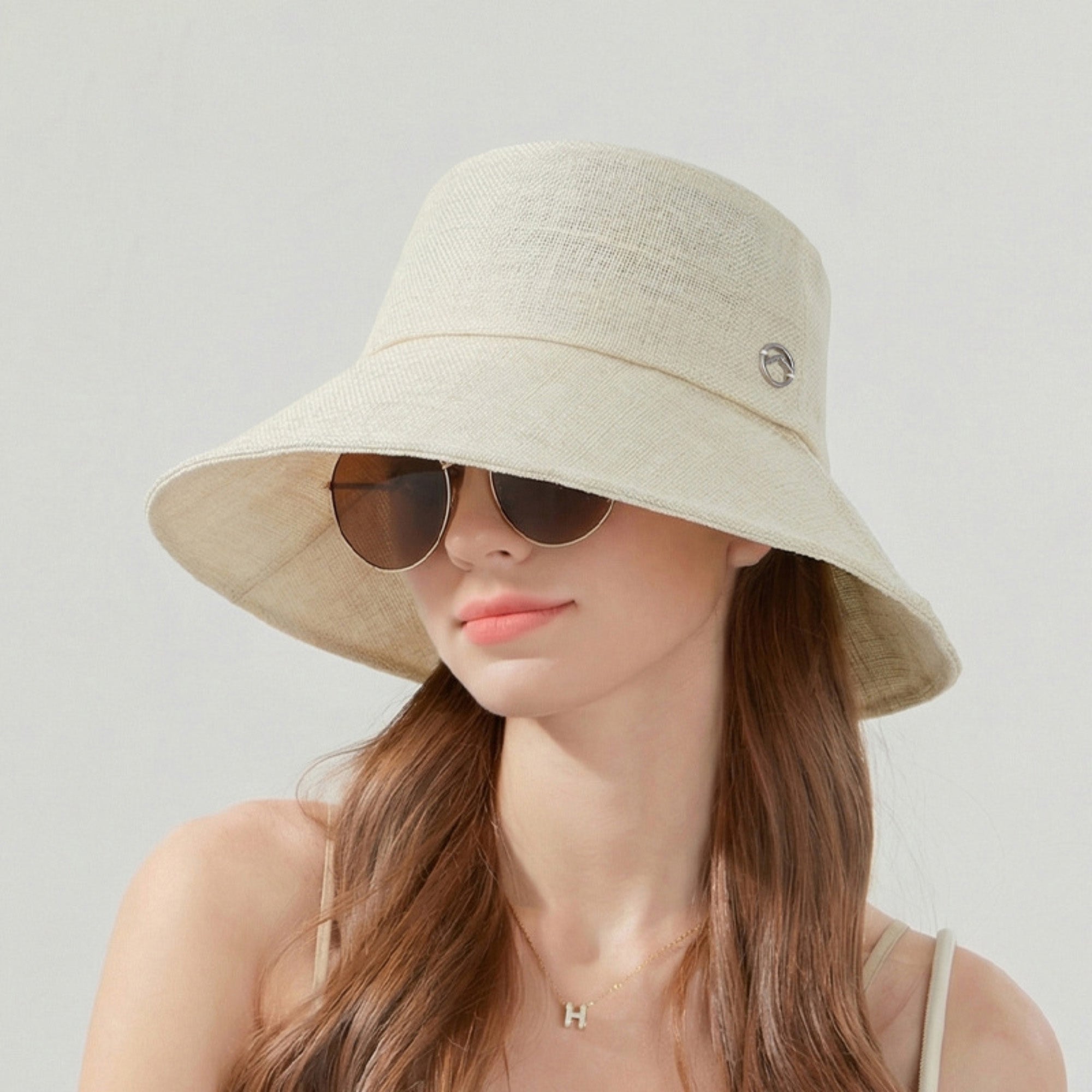 Anna-Kaci Women Wide Brim Bucket Hat Classic Solid Sun Hat Lightweight Casual Everyday Hat