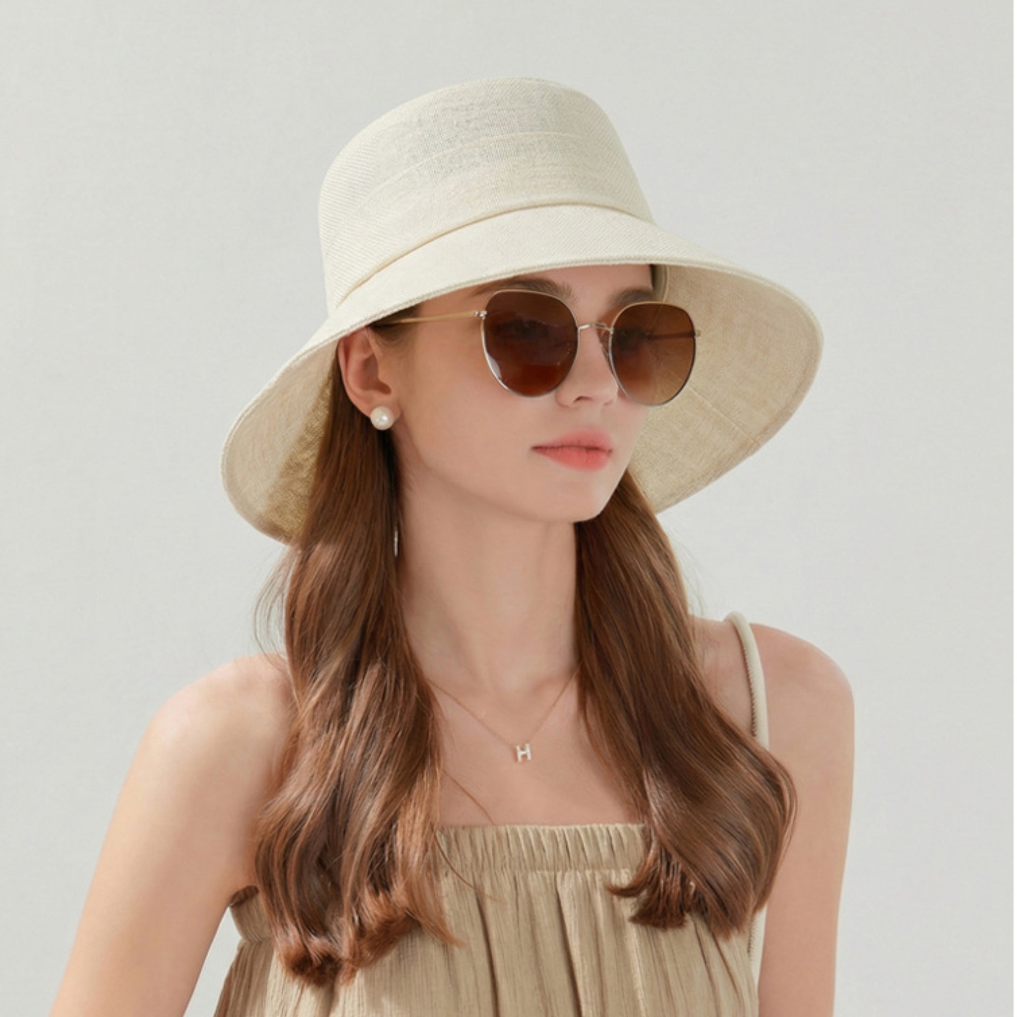 Anna-Kaci Women Wide Brim Bucket Hat Classic Solid Sun Hat Lightweight Casual Everyday Hat