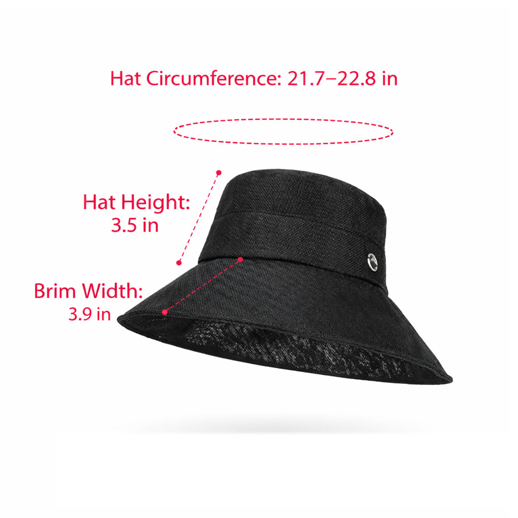 Anna-Kaci Women Wide Brim Bucket Hat Classic Solid Sun Hat Lightweight Casual Everyday Hat