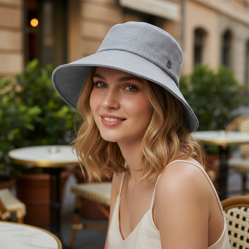 Anna-Kaci Women Wide Brim Bucket Hat Classic Solid Sun Hat Lightweight Casual Everyday Hat