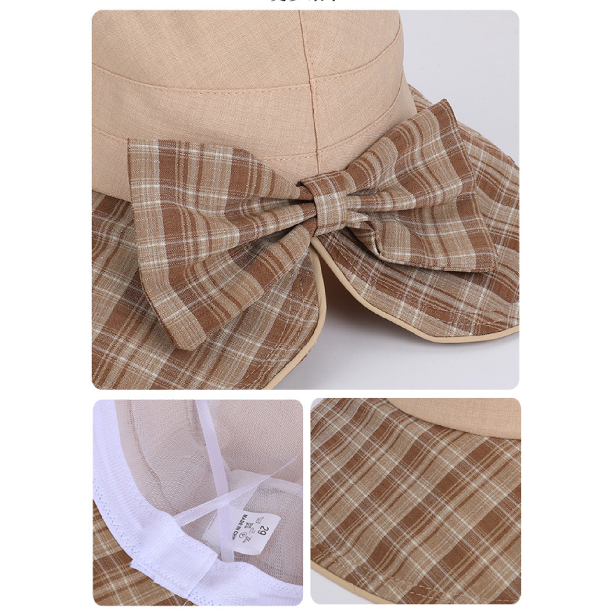 Anna-Kaci Wide Brim Sun Hat with Bow Detail Adjustable Fit Summer Bucket Hat