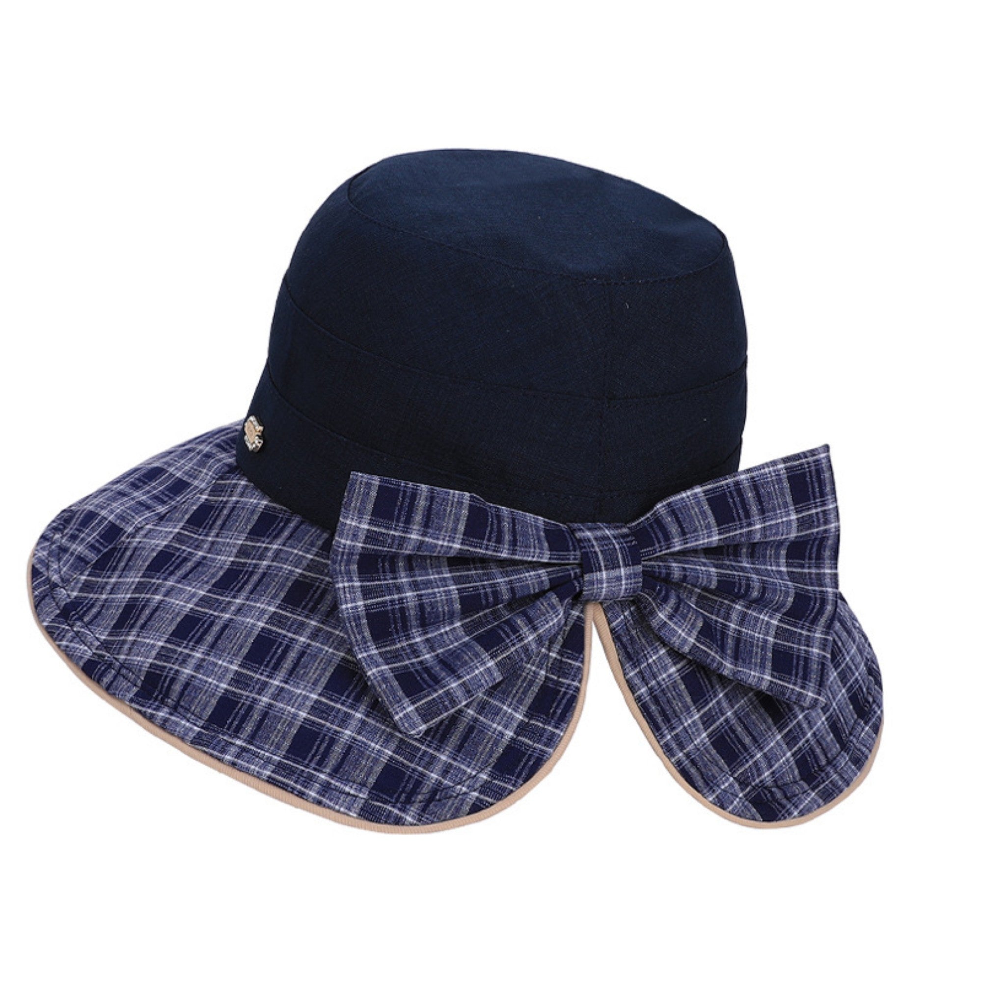 Anna-Kaci Wide Brim Sun Hat with Bow Detail Adjustable Fit Summer Bucket Hat