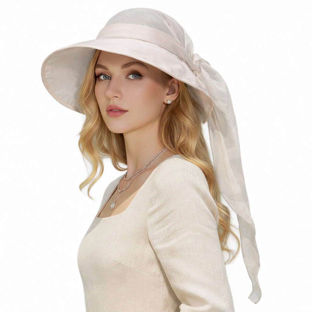 Anna-Kaci Wide Brim Sun Hat with Neck Flap Convertible Headband UV Protection Summer Hat