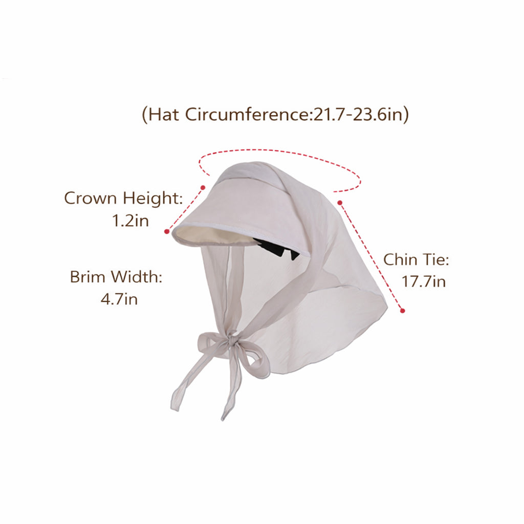 Anna-Kaci Wide Brim Sun Hat with Neck Flap Convertible Headband UV Protection Summer Hat