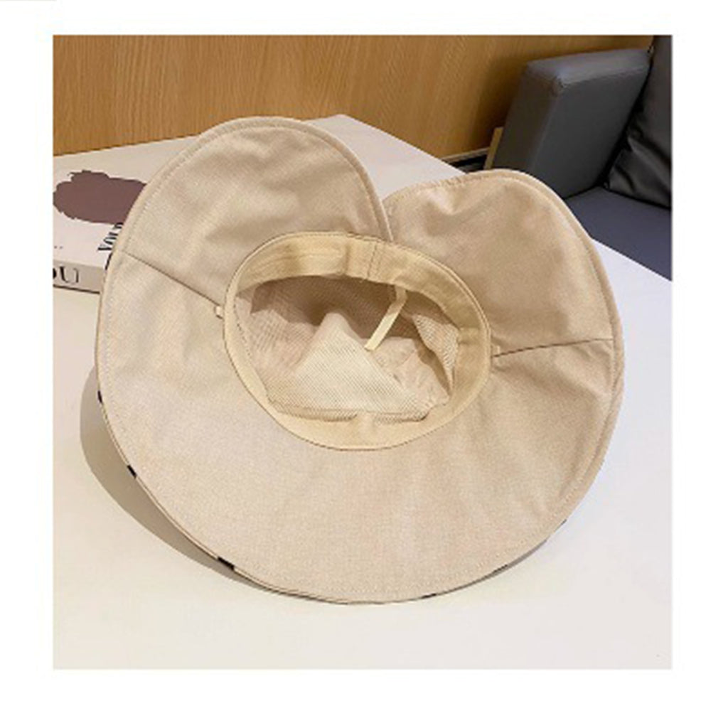 Anna-Kaci Polka Dot Wide Brim Sun Hat with Bow Detail Elegant Summer Bucket Hat
