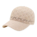 Anna-Kaci Women's Breathable Crochet Baseball Cap, Adjustable Summer Lightweight Mesh Dad Hat