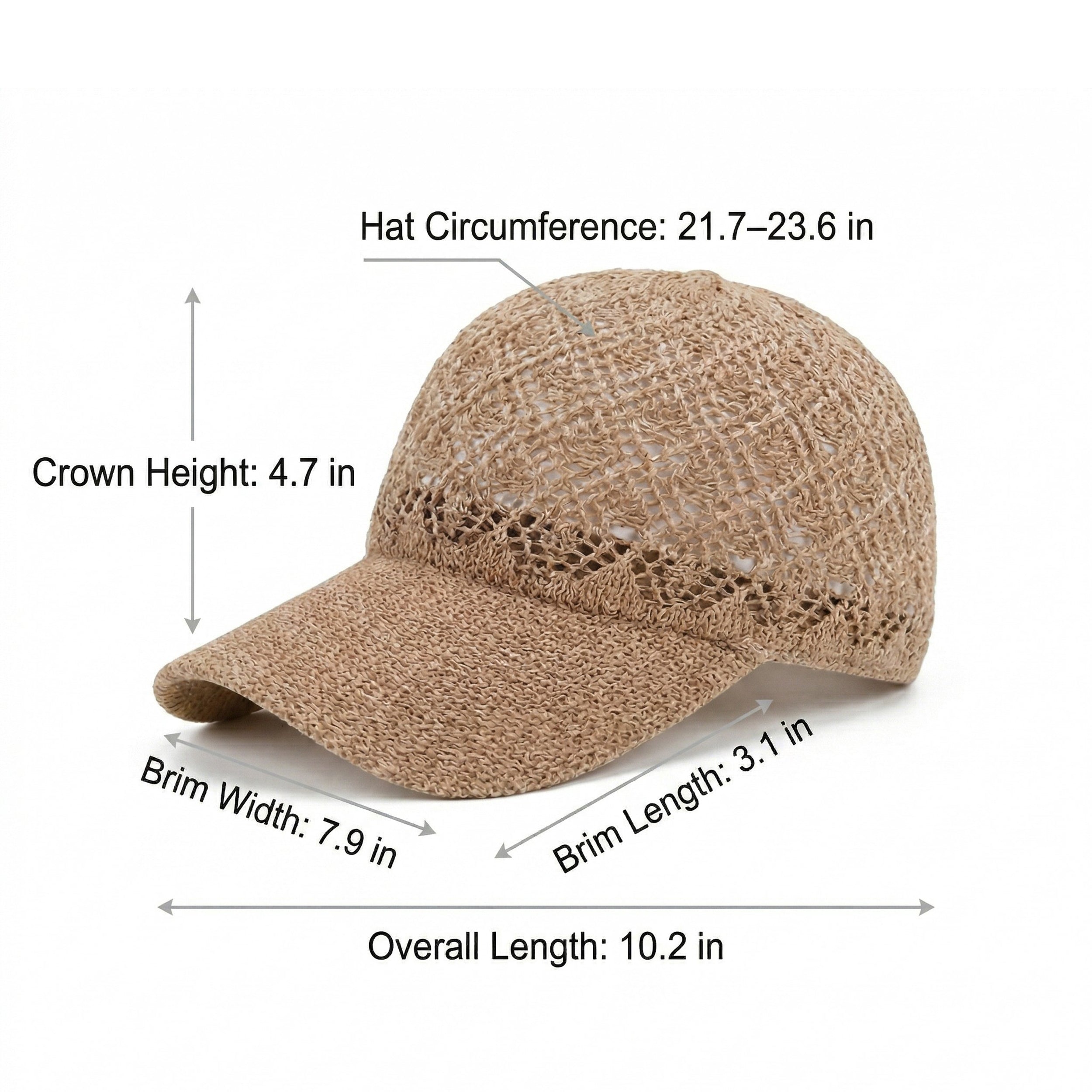 Anna-Kaci Women's Breathable Crochet Baseball Cap, Adjustable Summer Lightweight Mesh Dad Hat