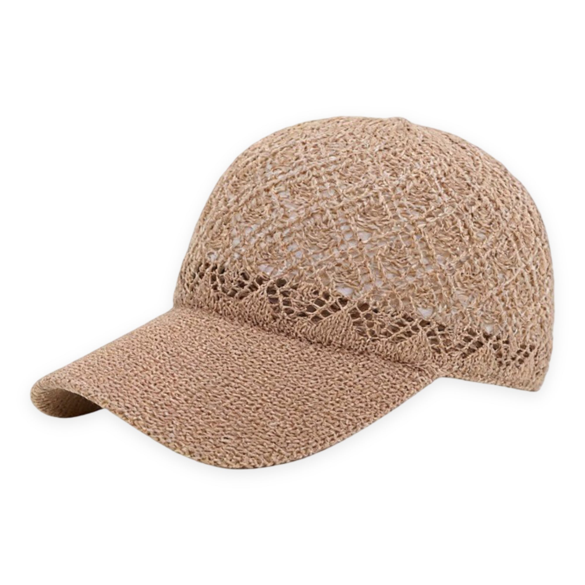 Anna-Kaci Women's Breathable Crochet Baseball Cap, Adjustable Summer Lightweight Mesh Dad Hat
