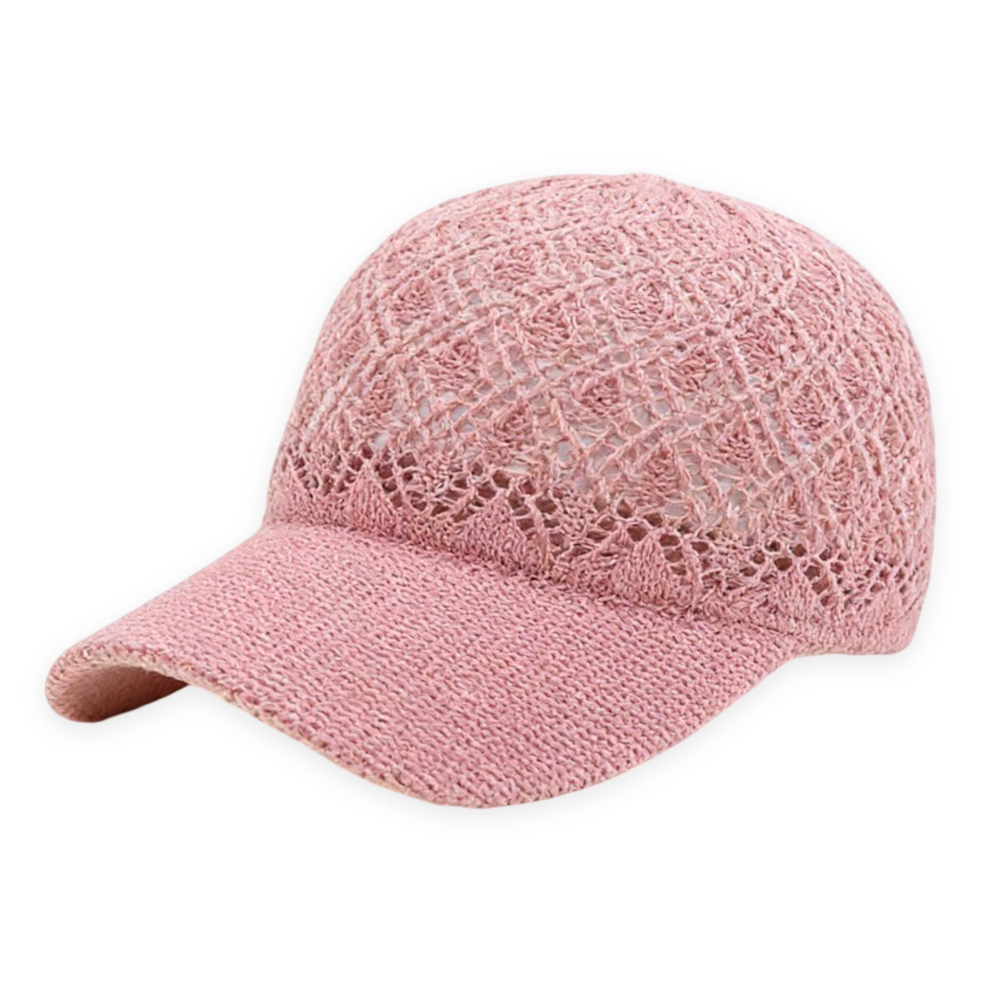 Anna-Kaci Women's Breathable Crochet Baseball Cap, Adjustable Summer Lightweight Mesh Dad Hat