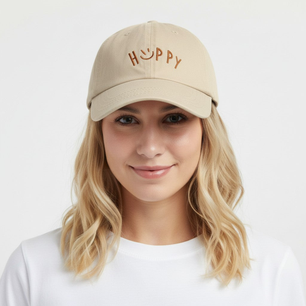 Anna-Kaci Embroidered Smile Baseball Cap Adjustable Cotton Dad Hat Casual Cute Everyday Hat
