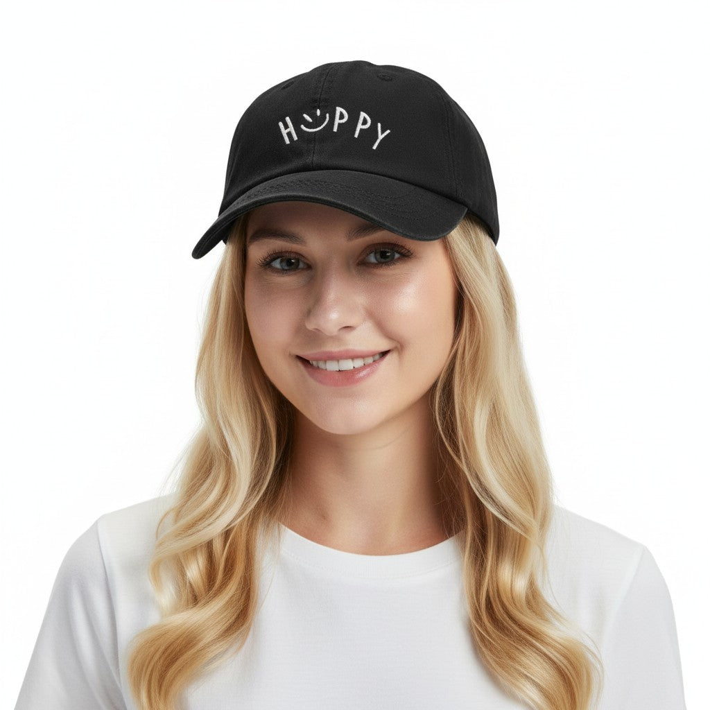 Anna-Kaci Embroidered Smile Baseball Cap Adjustable Cotton Dad Hat Casual Cute Everyday Hat