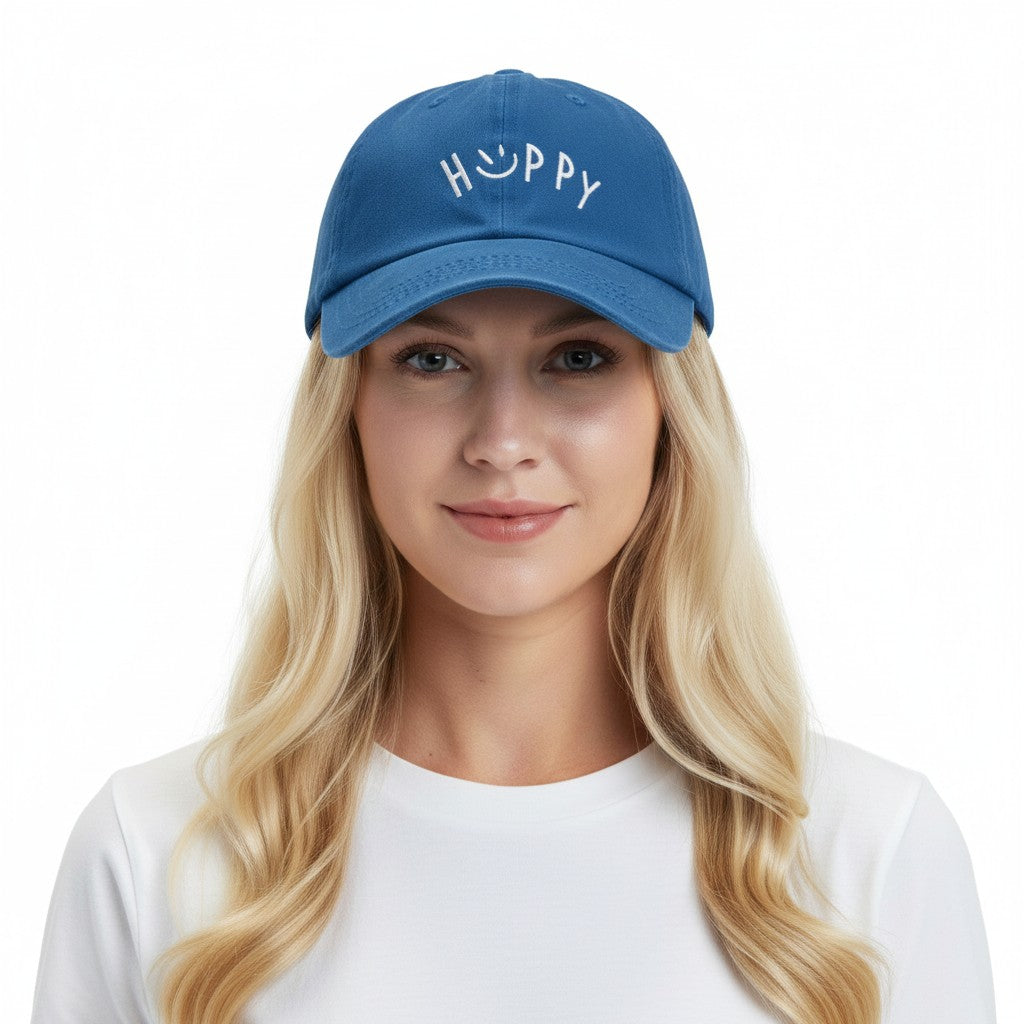 Anna-Kaci Embroidered Smile Baseball Cap Adjustable Cotton Dad Hat Casual Cute Everyday Hat