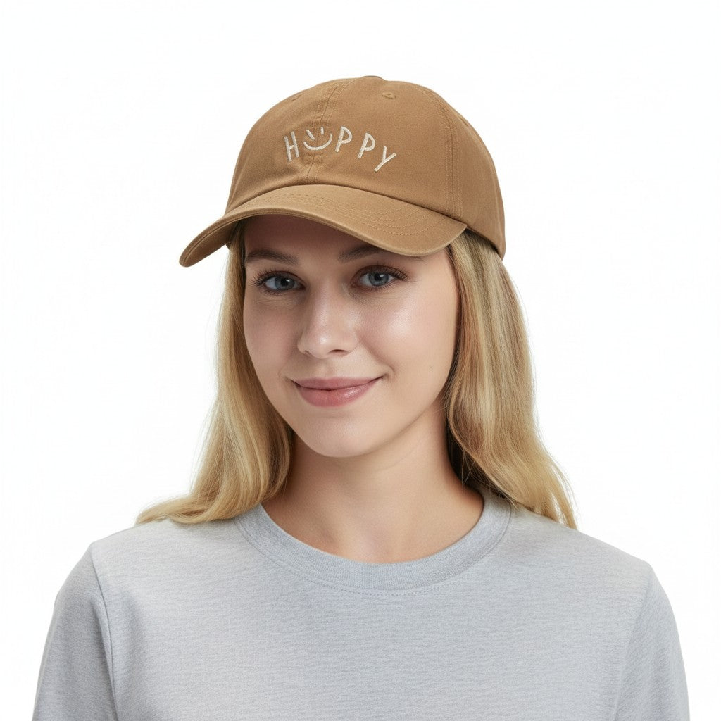 Anna-Kaci Embroidered Smile Baseball Cap Adjustable Cotton Dad Hat Casual Cute Everyday Hat
