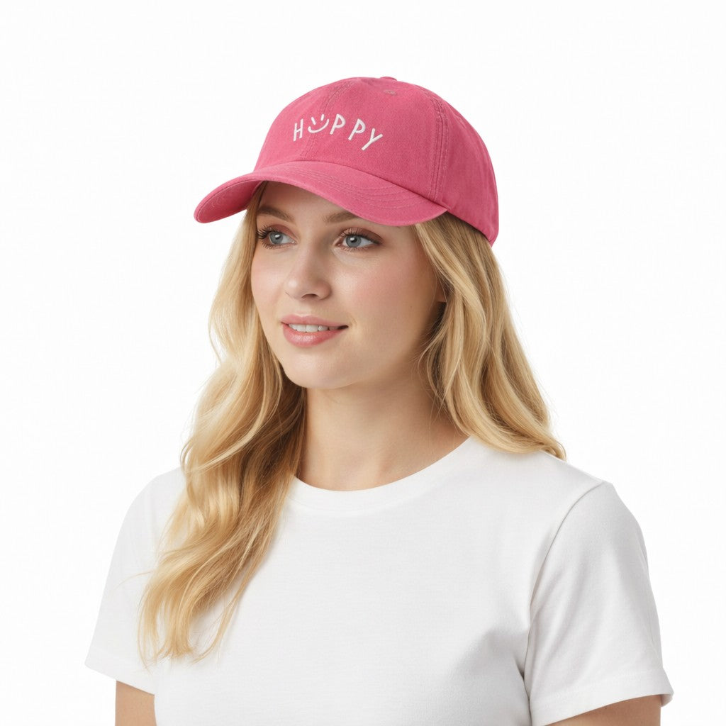 Anna-Kaci Embroidered Smile Baseball Cap Adjustable Cotton Dad Hat Casual Cute Everyday Hat