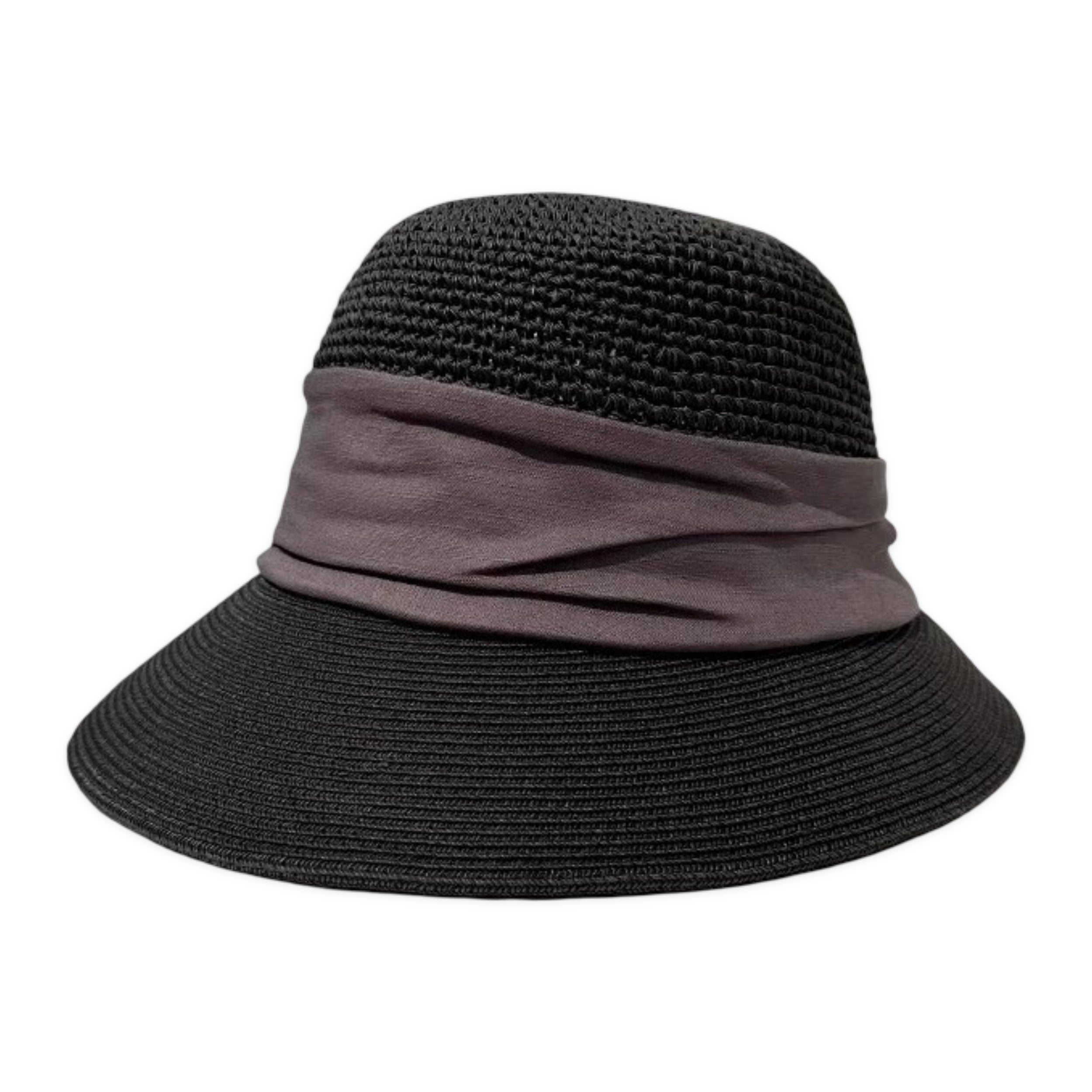 Anna-Kaci Womens Straw Sun Hat Asymmetric Brim Breathable Lightweight Foldable Summer Hat