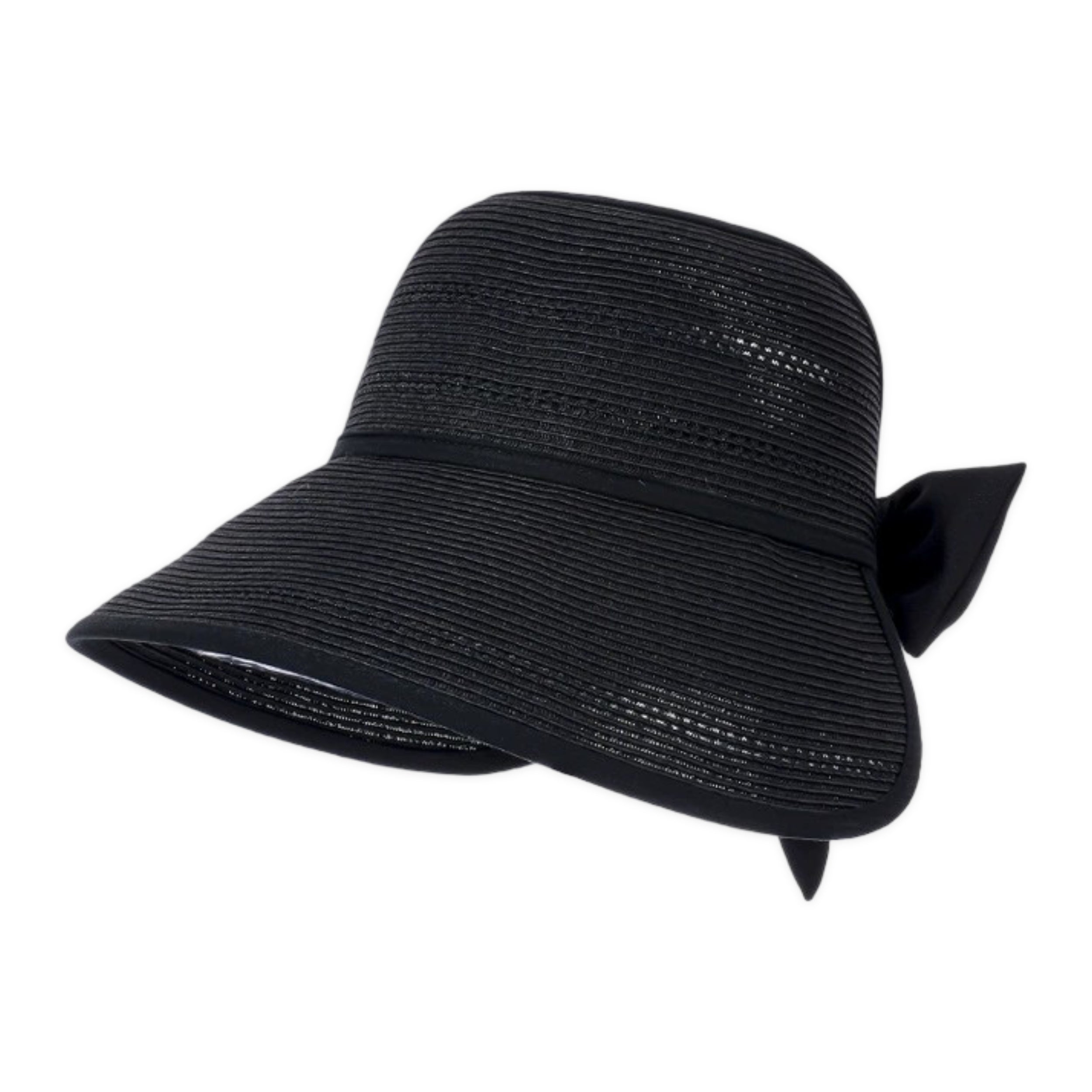 Anna-Kaci Womens Wide Brim Straw Visor Hat Breathable Foldable Summer Sun Hat Beach Vacation Hat