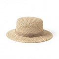 Anna-Kaci Womens Flat Top Straw Boater Hat Wide Brim Summer Beach Vacation Sun Hat