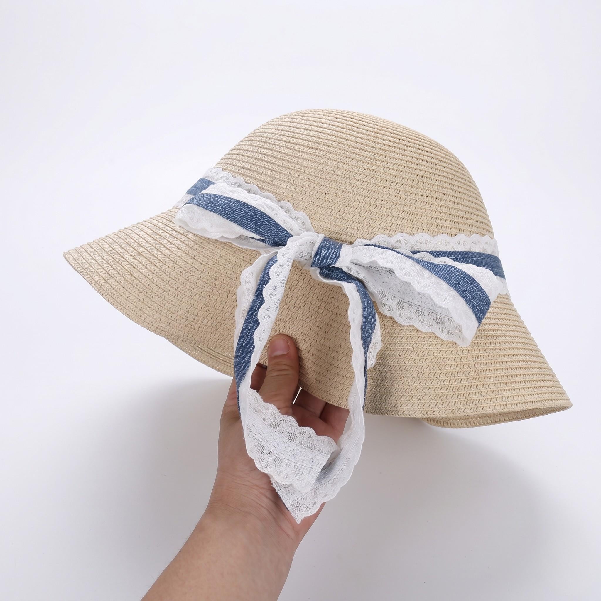 Anna-Kaci Womens Lightweight Wide Brim Straw Sun Hat Foldable Beach Summer UV Protection Hat