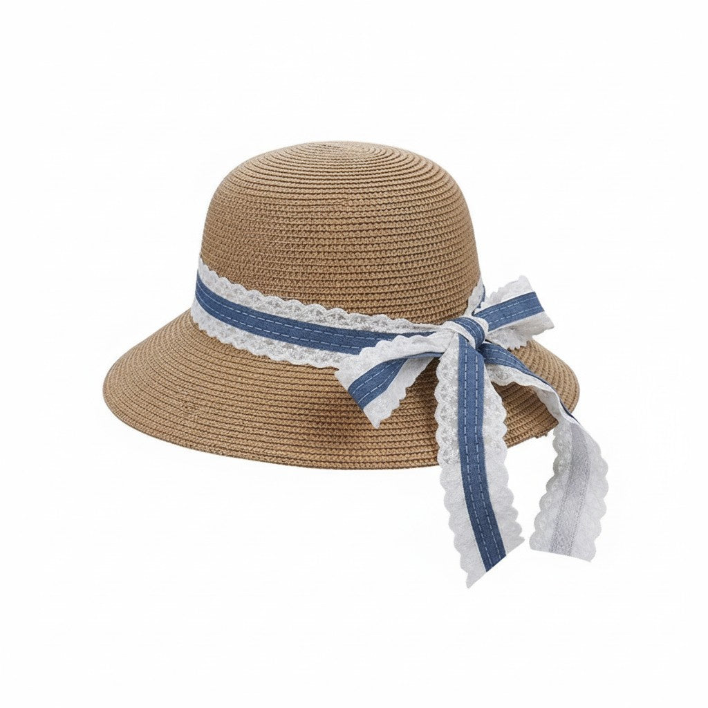 Anna-Kaci Womens Lightweight Wide Brim Straw Sun Hat Foldable Beach Summer UV Protection Hat