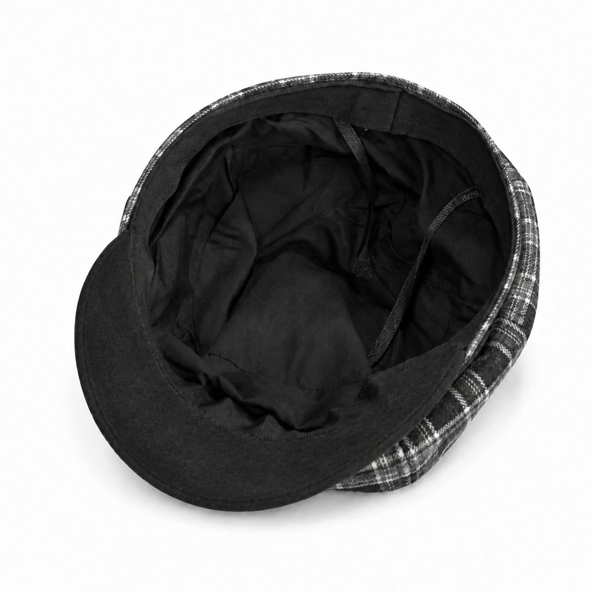 Plaid Newsboy Cap Vintage Baker Boy Hat Adjustable Buckle Band