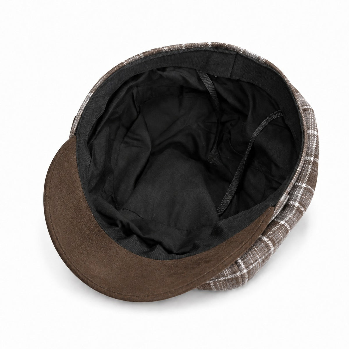 Plaid Newsboy Cap Vintage Baker Boy Hat Adjustable Buckle Band