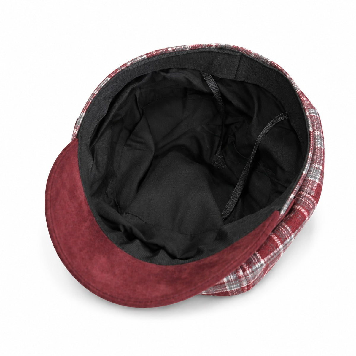 Plaid Newsboy Cap Vintage Baker Boy Hat Adjustable Buckle Band