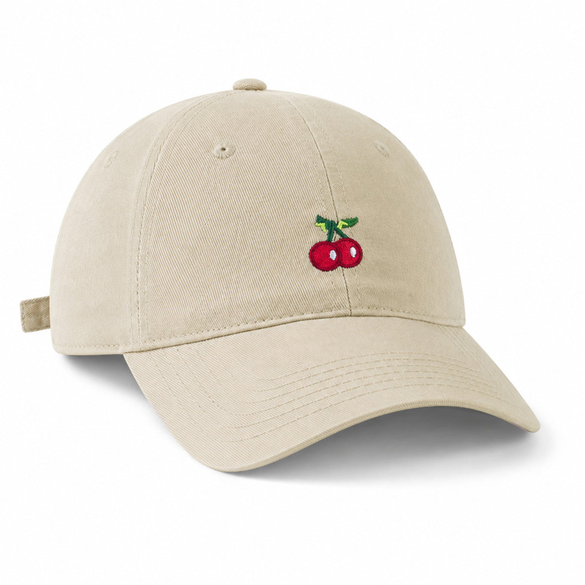 Cherry Embroidered Baseball Cap Adjustable Dad Hat