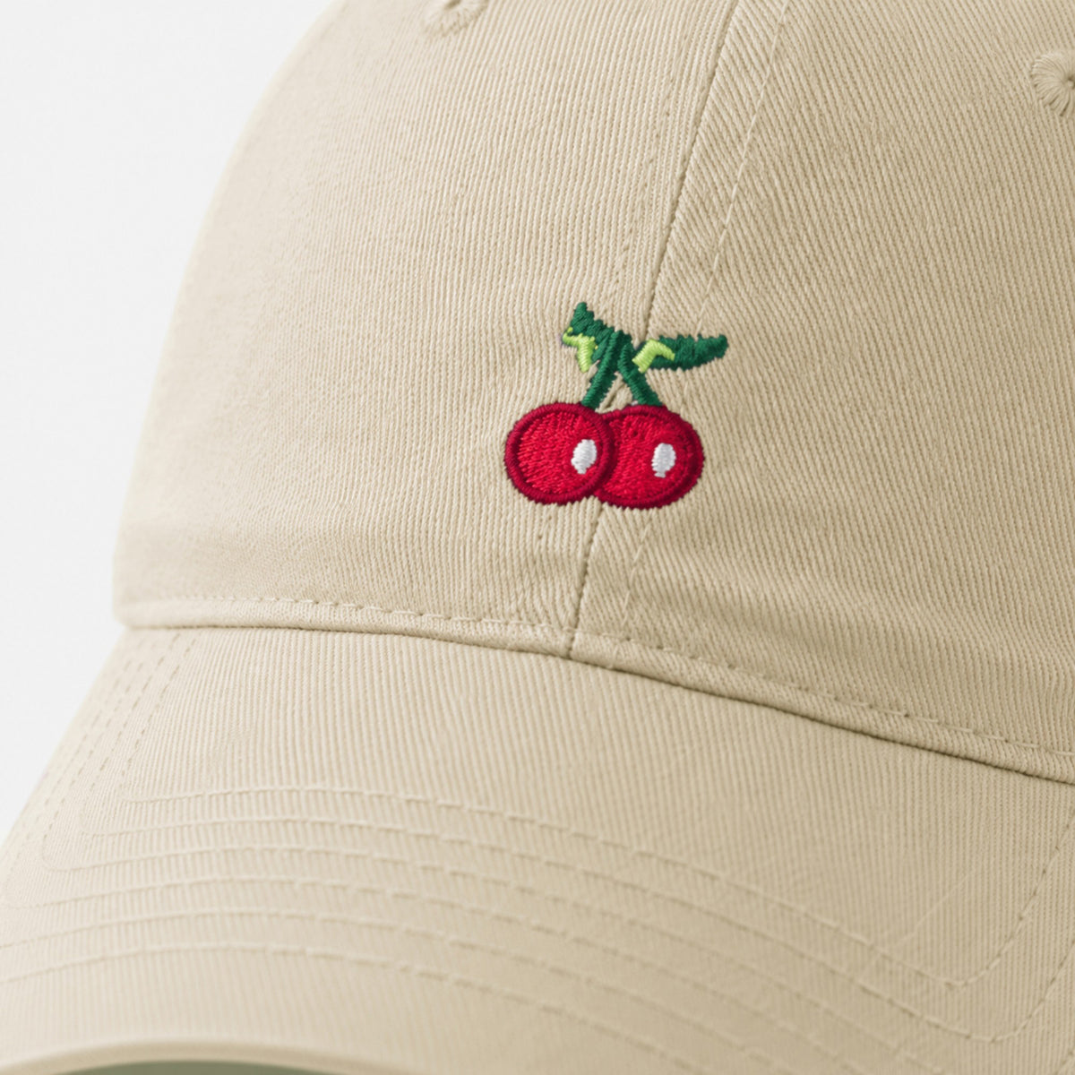 Cherry Embroidered Baseball Cap Adjustable Dad Hat