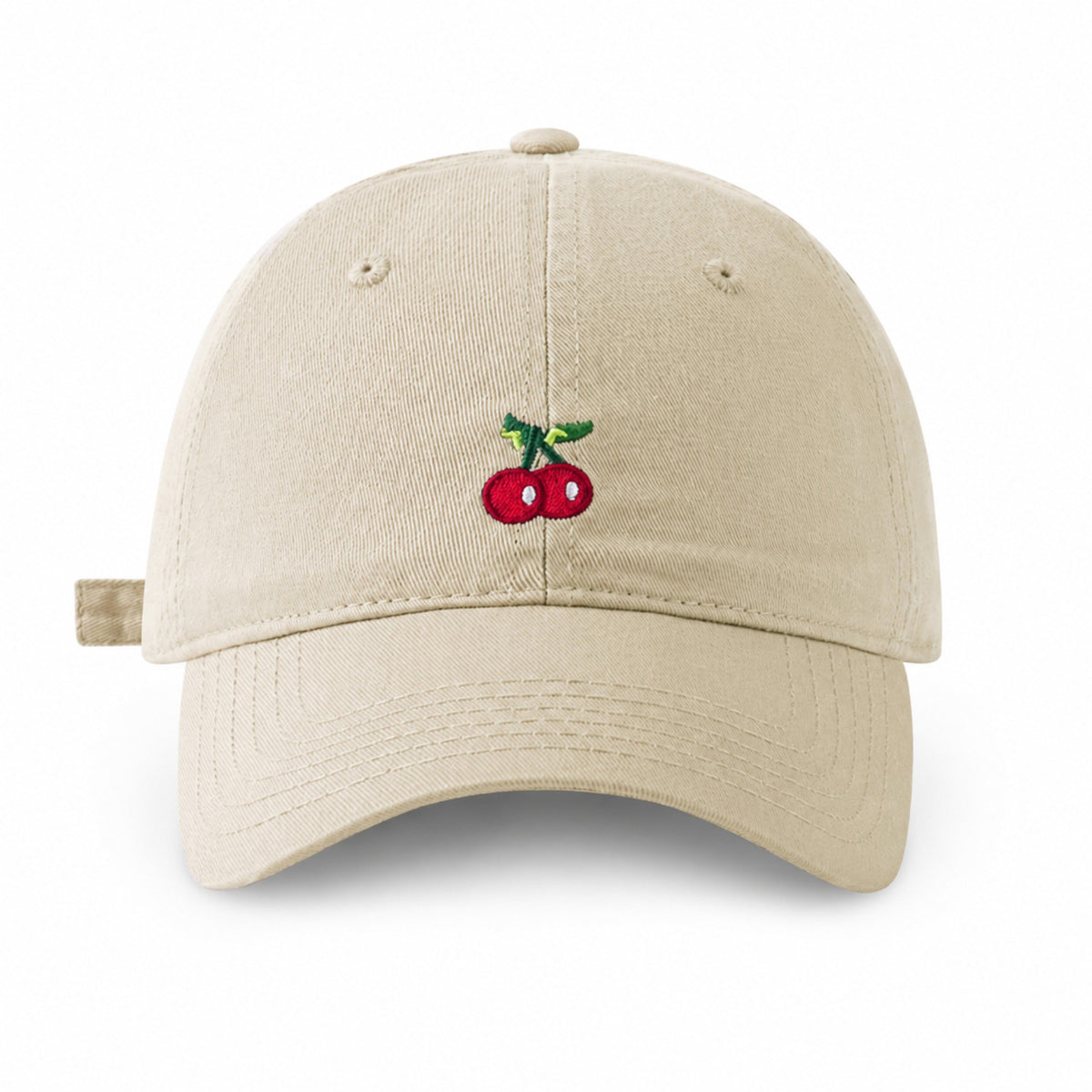 Cherry Embroidered Baseball Cap Adjustable Dad Hat