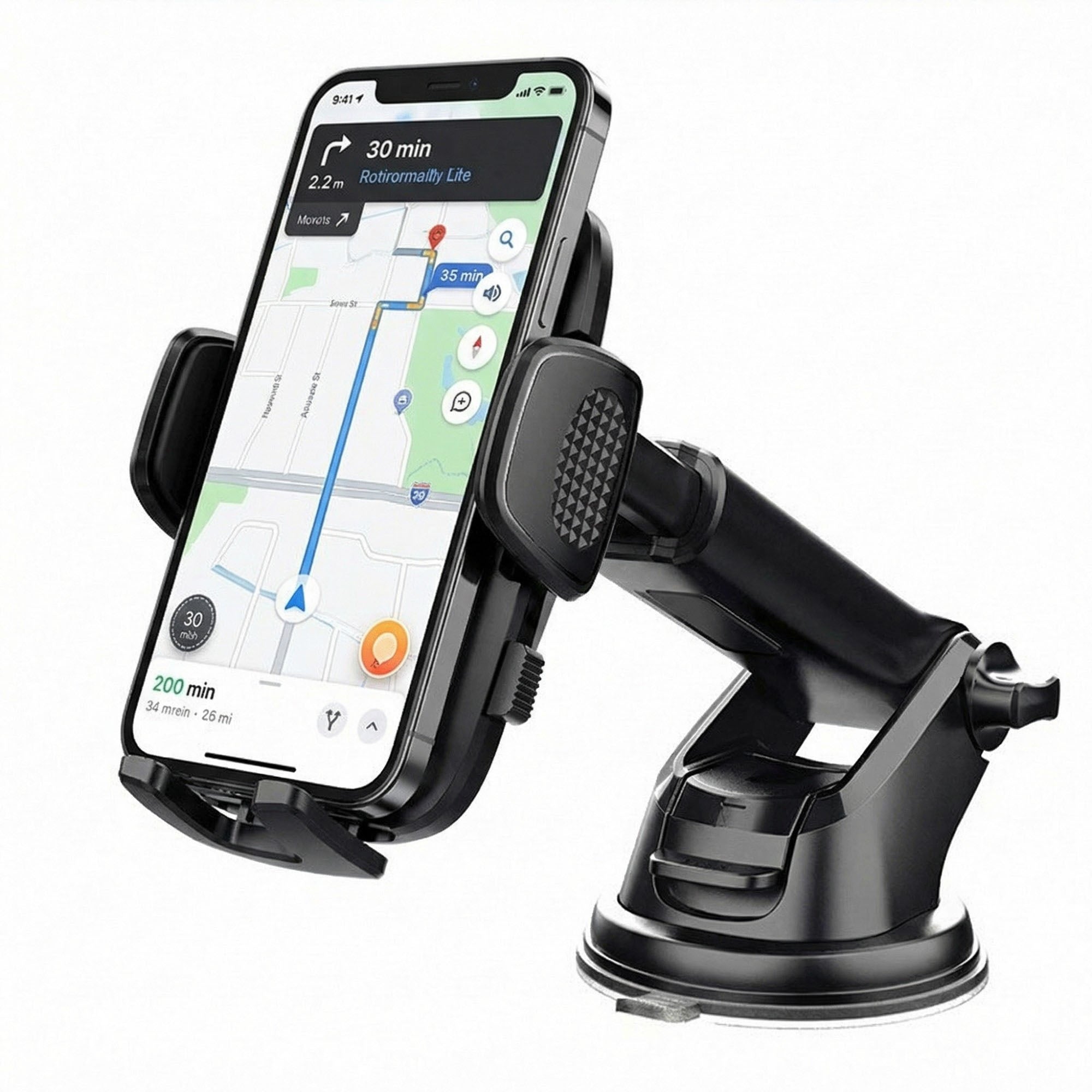 Anna-Kaci Car Dashboard Phone Mount Holder with Adjustable Arm Strong 3M Adhesive Secure Grip