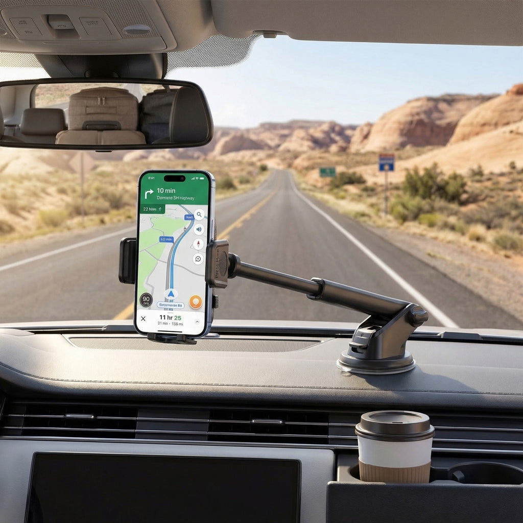 Anna-Kaci Car Phone Mount Holder Suction Cup Adjustable Long Arm Dashboard Windshield