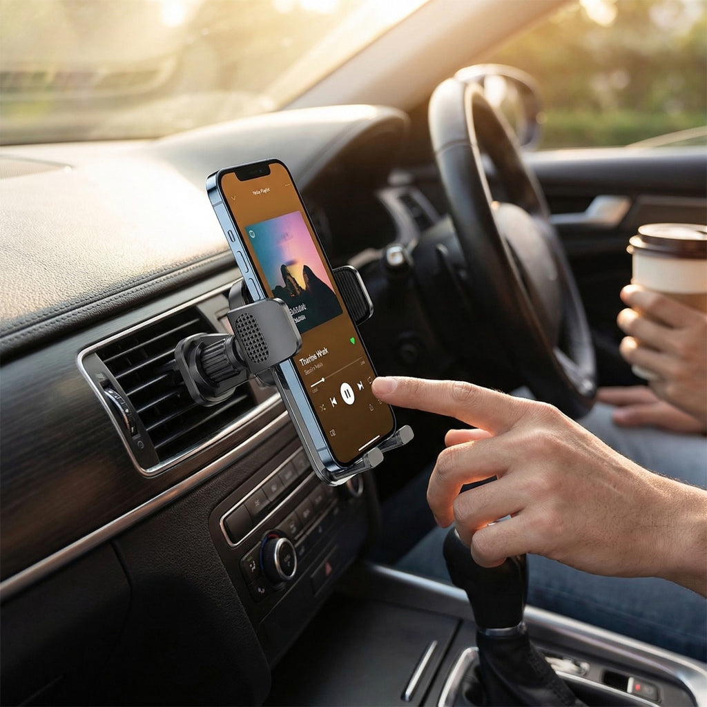 Anna-Kaci Car Phone Mount Holder Air Vent and Dashboard Suction Cup Adjustable Universal Smartphone Holder