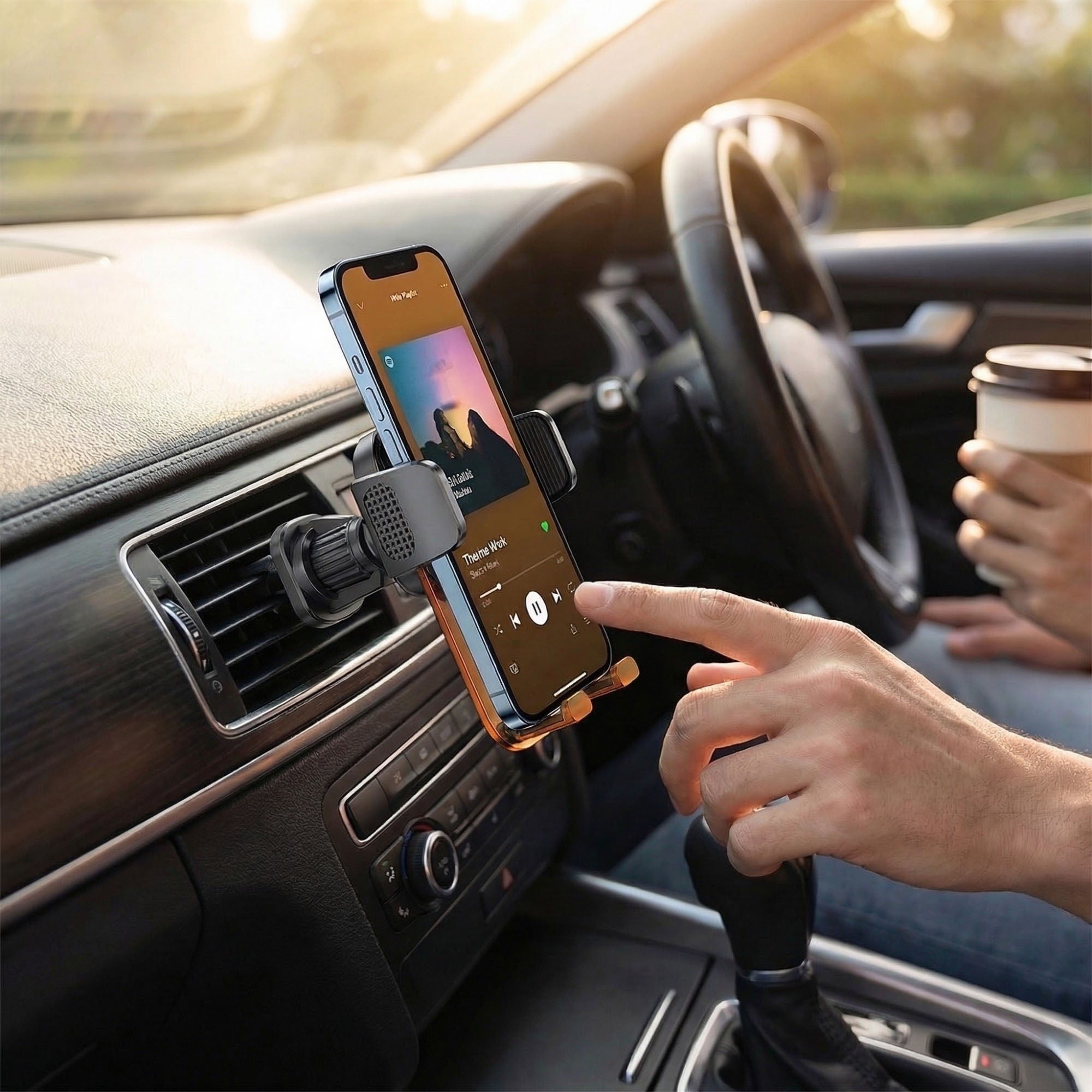 Anna-Kaci Car Phone Mount Holder Air Vent and Dashboard Suction Cup Adjustable Universal Smartphone Holder