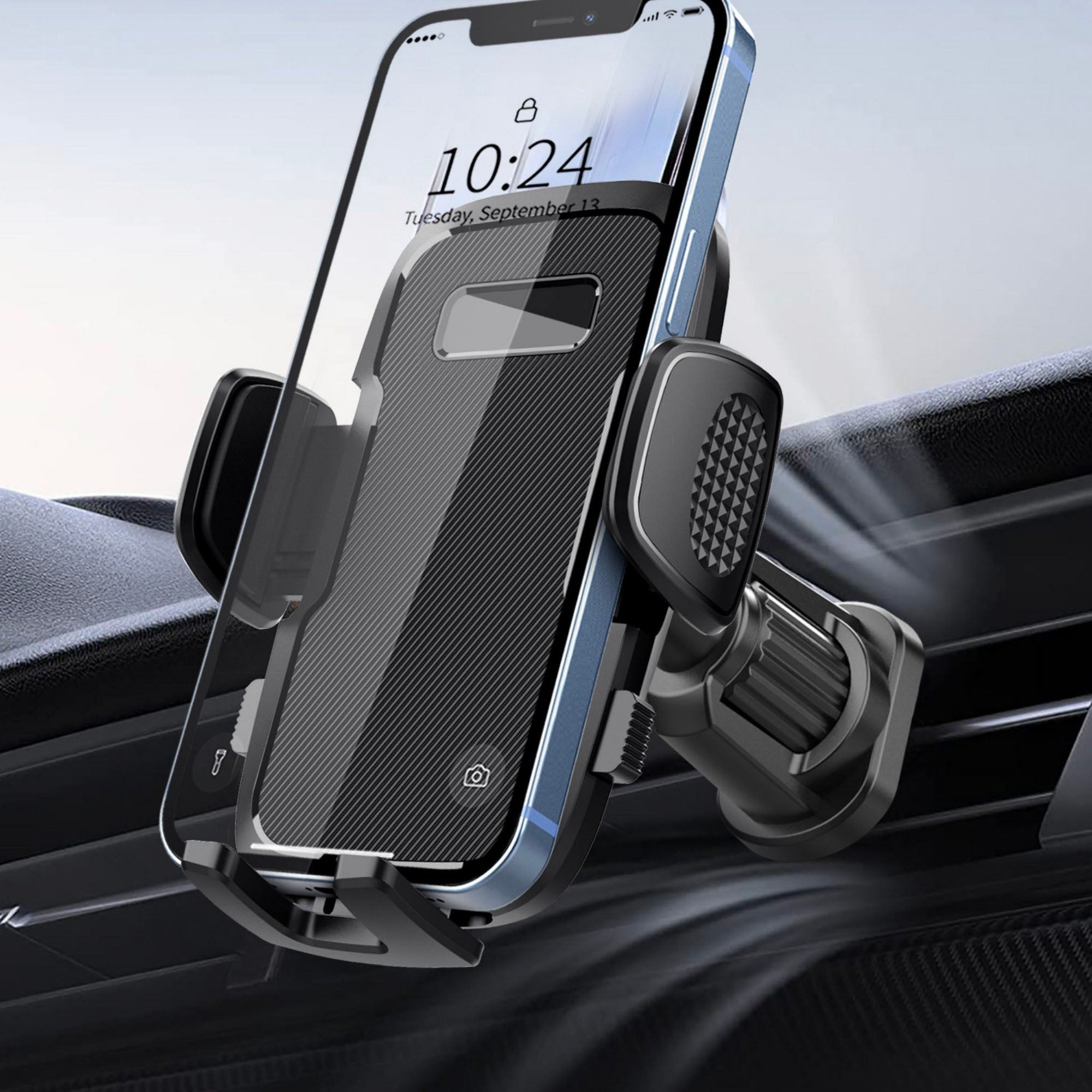 Anna-Kaci Car Phone Mount Air Vent Holder Adjustable Universal Smartphone Holder Secure Grip Navigation Mount