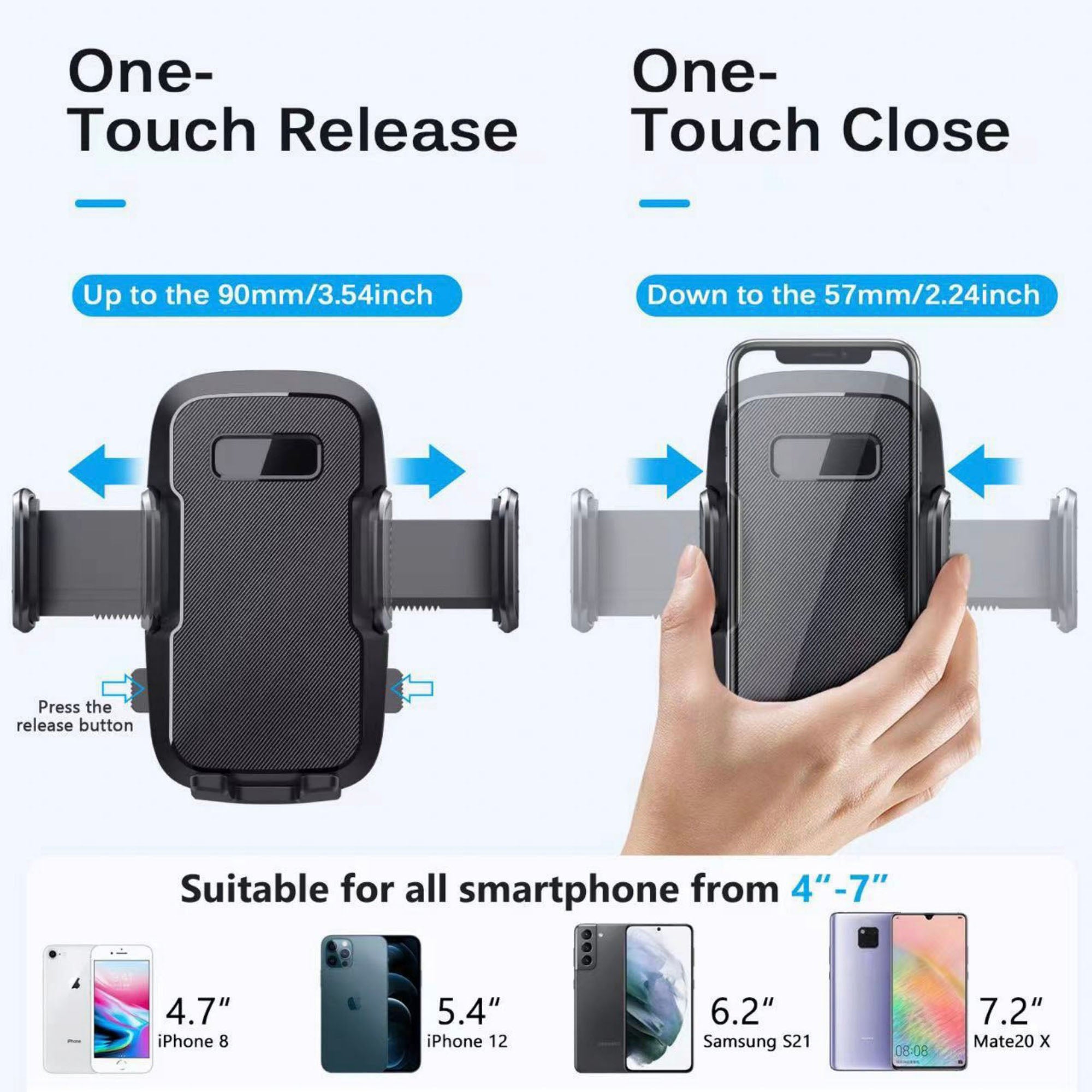 Anna-Kaci Car Phone Mount Air Vent Holder Adjustable Universal Smartphone Holder Secure Grip Navigation Mount