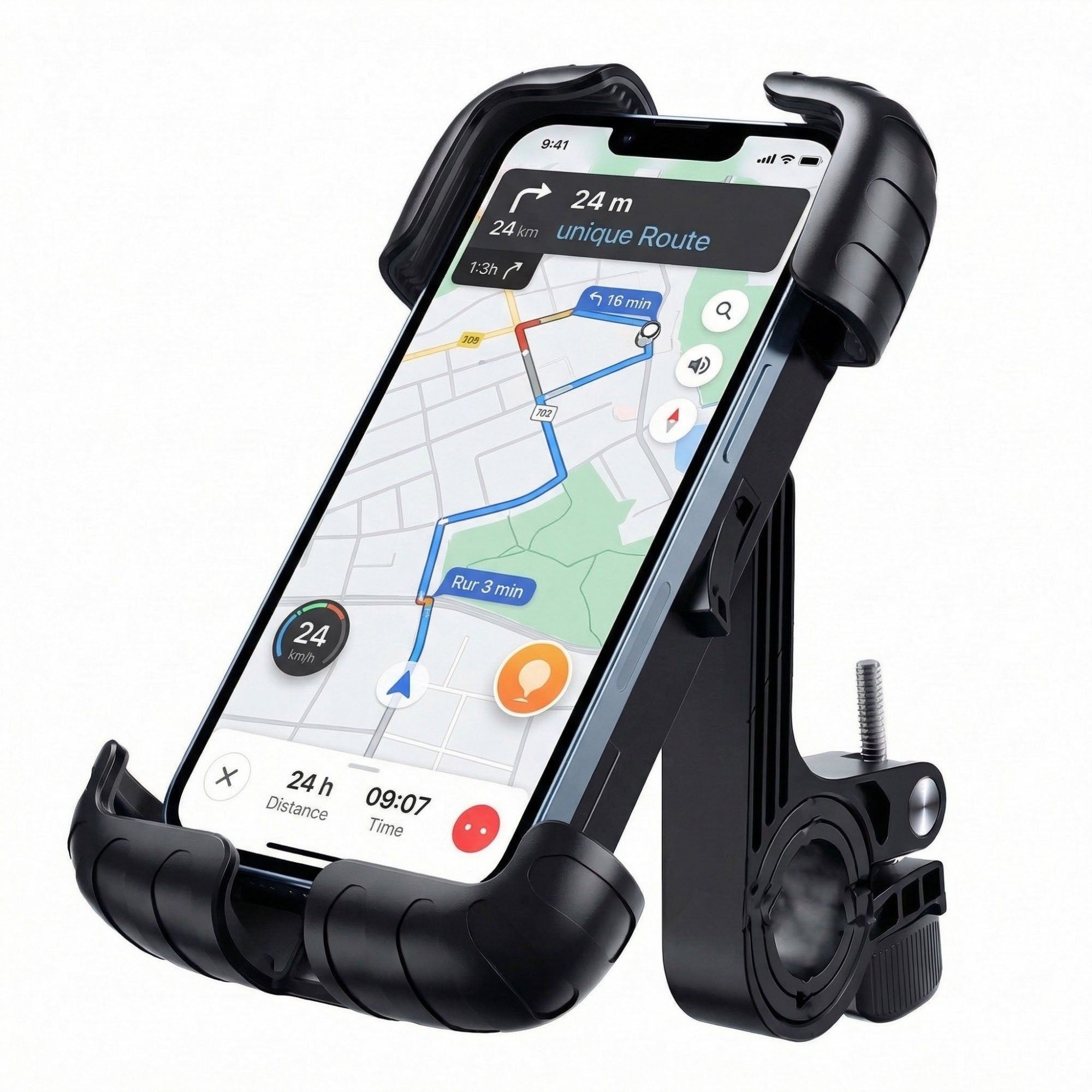Anna-Kaci Bike Phone Mount Holder Anti-Shock Handlebar Mount Universal Motorcycle Bicycle Phone Holder