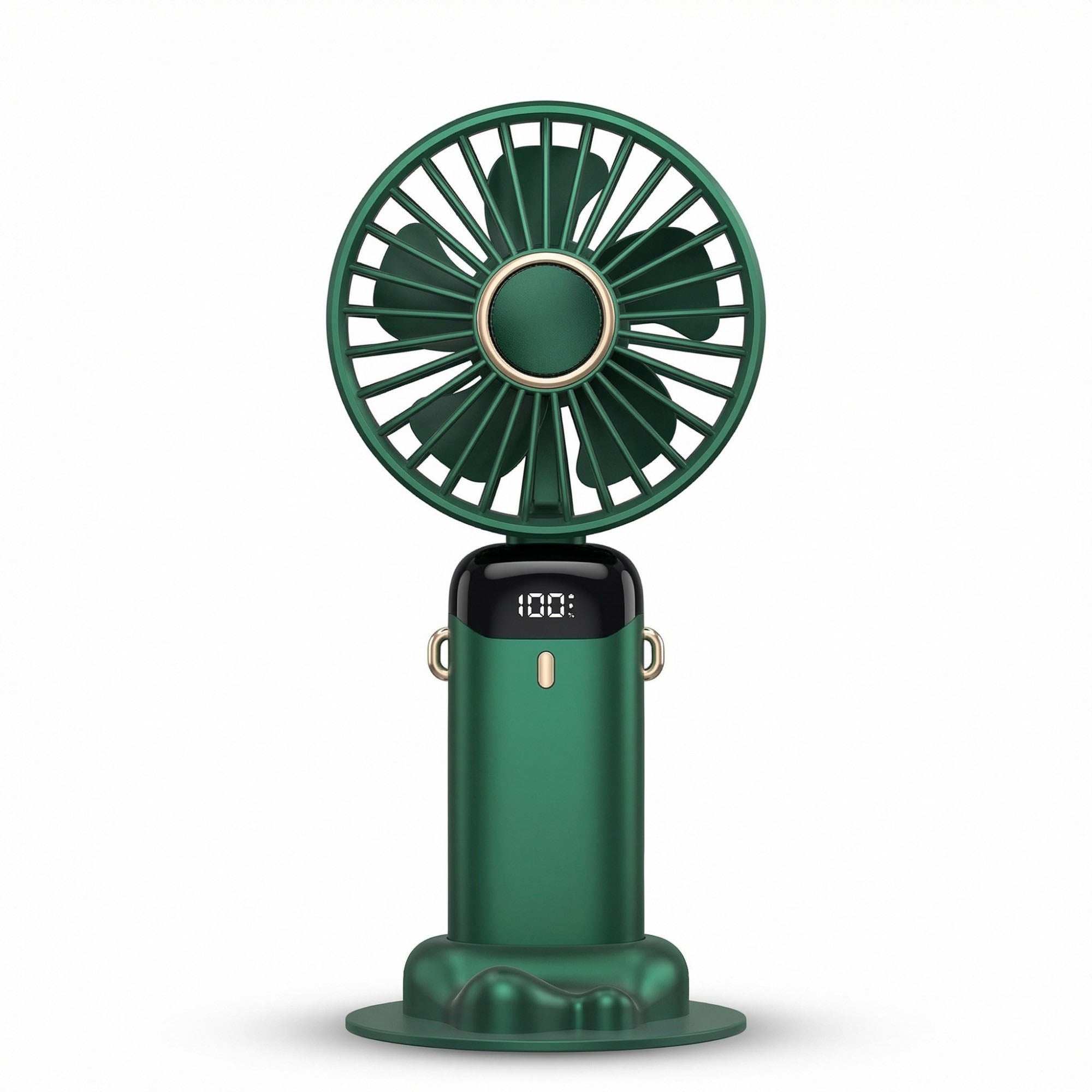 Anna-Kaci USB Rechargeable Mini Handheld Fan Portable Foldable Desk Fan with Digital Display Cooling Fan