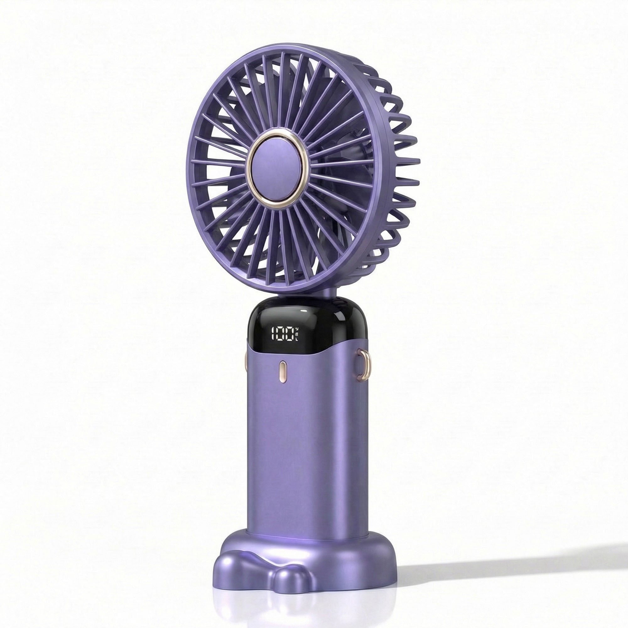 Anna-Kaci USB Rechargeable Mini Handheld Fan Portable Foldable Desk Fan with Digital Display Cooling Fan