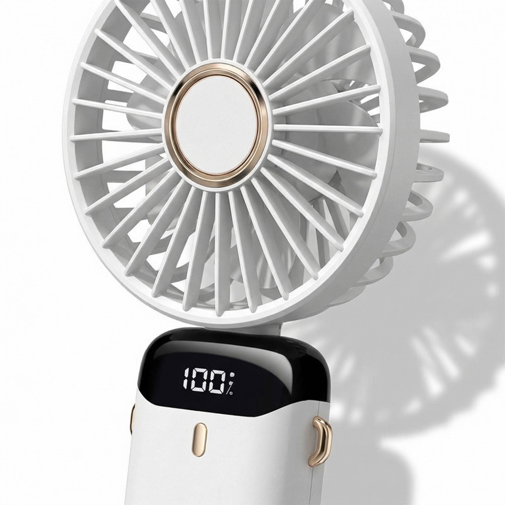 Anna-Kaci USB Rechargeable Mini Handheld Fan Portable Foldable Desk Fan with Digital Display Cooling Fan