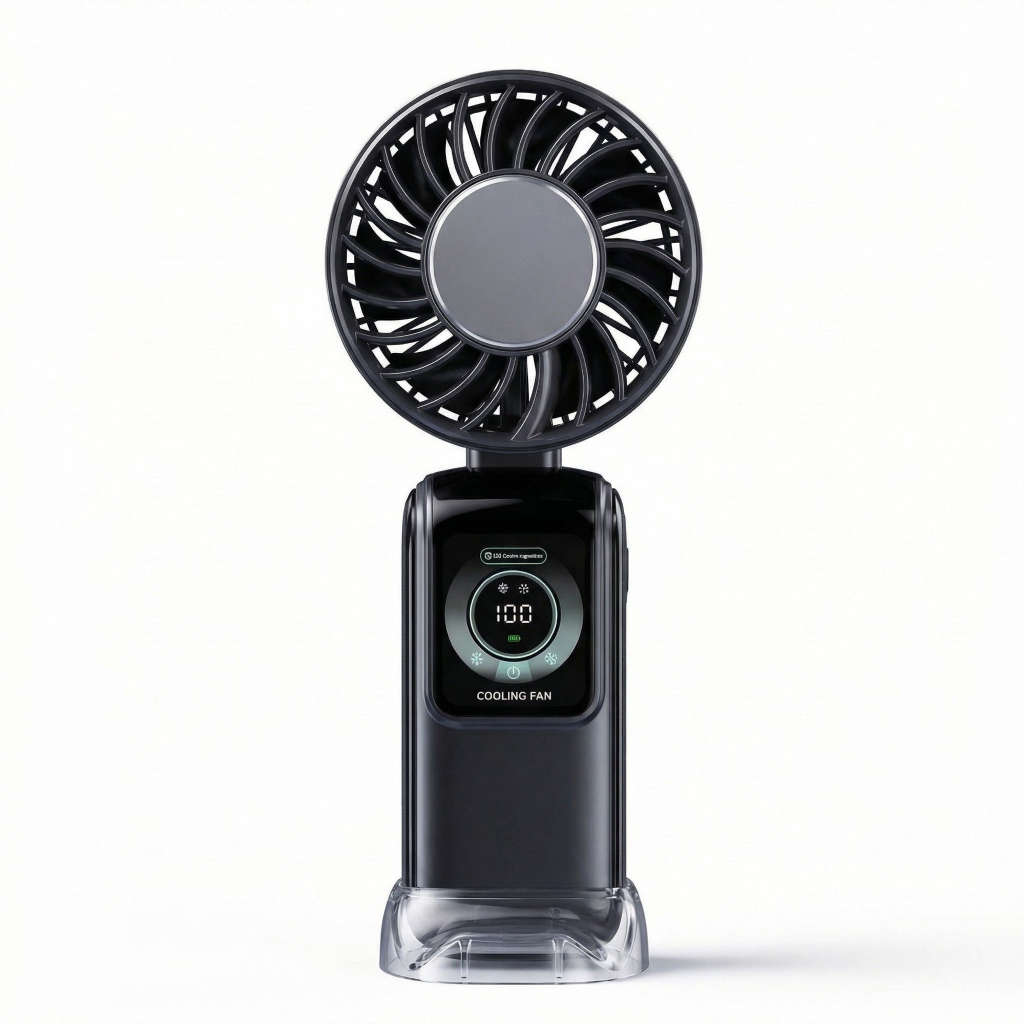 Anna-Kaci Handheld Cooling Fan with Semiconductor TEC Portable Rechargeable Foldable Fan Ice Cooling