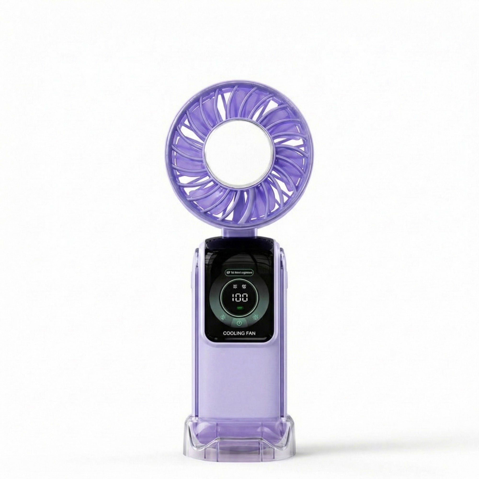 Anna-Kaci Handheld Cooling Fan with Semiconductor TEC Portable Rechargeable Foldable Fan Ice Cooling