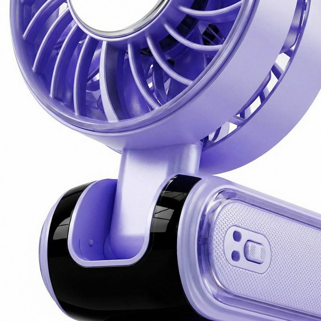 Anna-Kaci Handheld Cooling Fan with Semiconductor TEC Portable Rechargeable Foldable Fan Ice Cooling