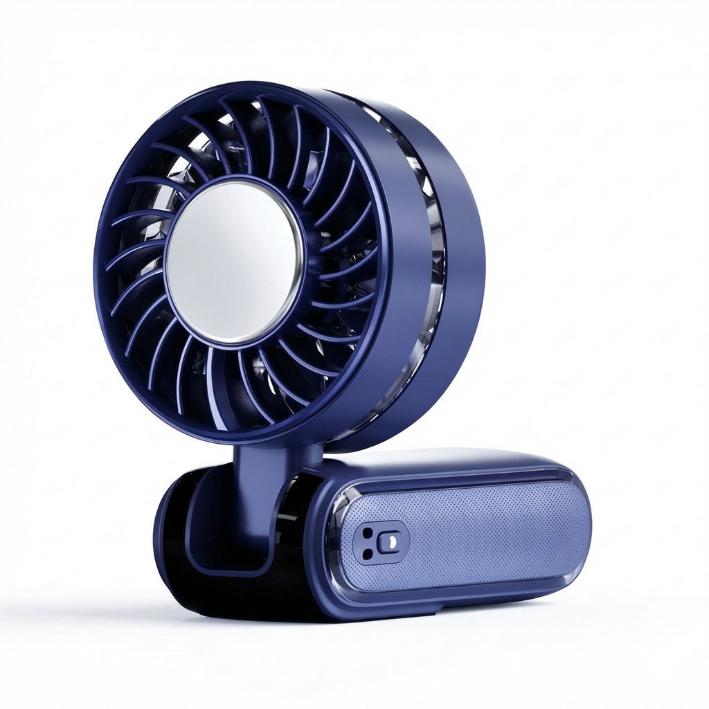Anna-Kaci Handheld Cooling Fan with Semiconductor TEC Portable Rechargeable Foldable Fan Ice Cooling