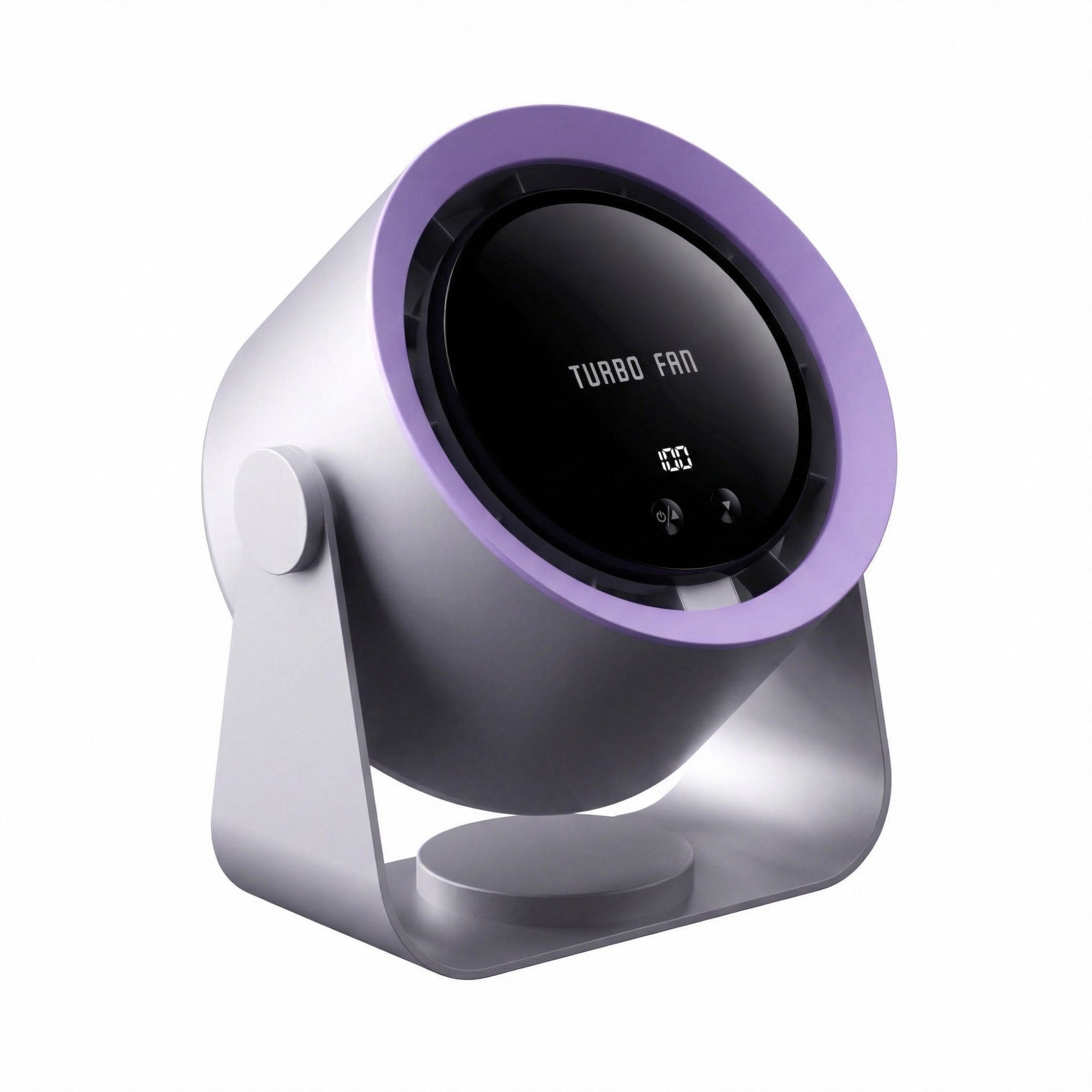 Anna-Kaci USB Rechargeable Turbo Desk Fan Quiet Circulating Fan with LED Display Wall Mount Portable Fan