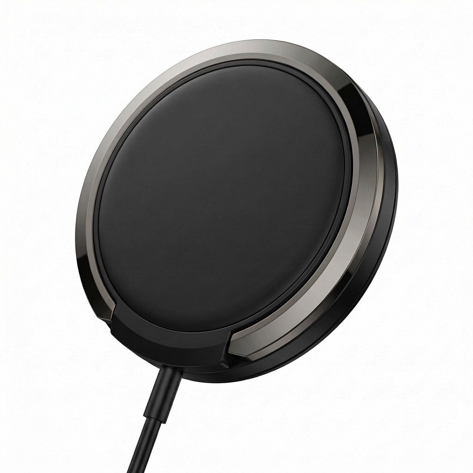 Anna-Kaci Magnetic Wireless Charger 15W Fast Charging Pad with Phone Stand Ring Grip Compatible